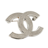 Chanel CC Silver Earrings